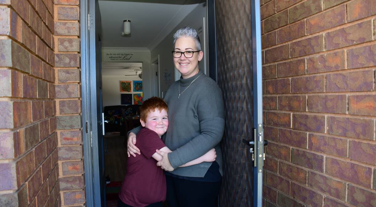 GRATEFUL: The Administration Agency founder and director Louise Mathieson, pictured with younger son Lachie, 5, has added an AusMumpreneur Award to her achievements. Photo: AMY MCINTYRE