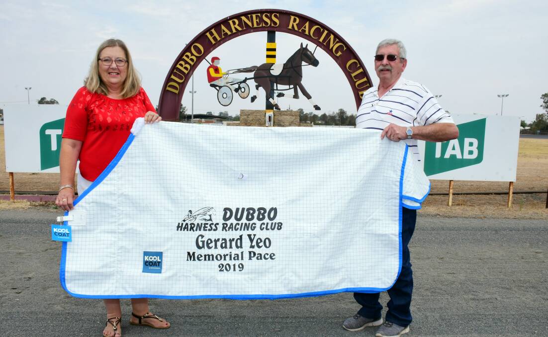 ON HOLD: Virginia and Len Edwards pictured promoting the Gerard Yeo Memorial Pace last year. PHOTO: BELINDA SOOLE.