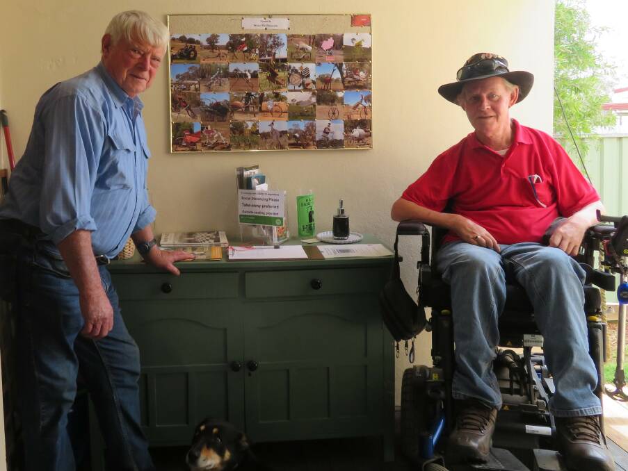 MORE THAN HISTORY: Banjo Paterson historian Alf Cantrell with photographer Michael Beh. PHOTO: MICHAEL BEH. 