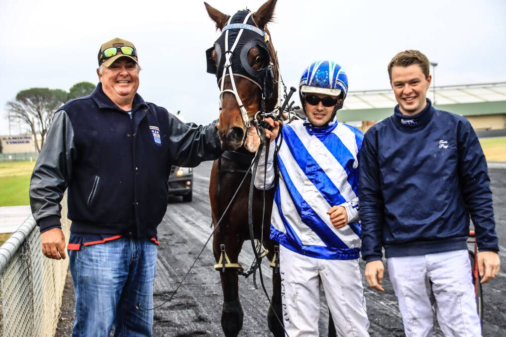 SPECIAL MOMENT: Jack Pay drove his first winner on Sunday. Photos: COFFEE PHOTOGRAPHY