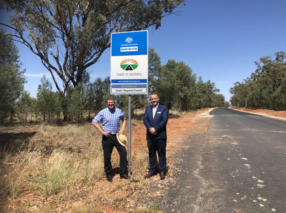 Upgraded: Assistant Minister to the Deputy Prime Minister and Federal Member for Calare Andrew Gee alongside Mayor of the Dubbo region Cr Ben Shields. Photo: Provided. 