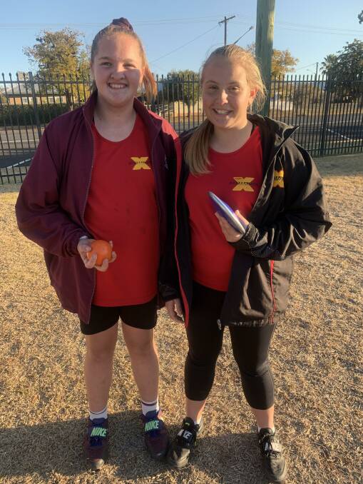 Representing: Amy Burton and Xanthie Chatfield during training and preparation for the National Championships. Photo: Contributed. 
