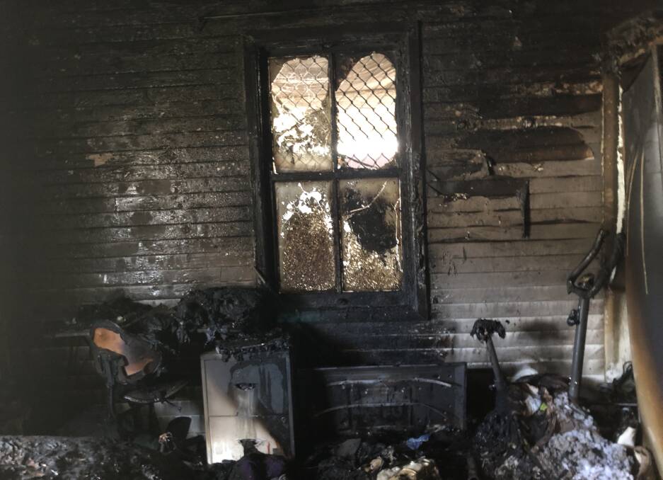 The fire consumed the front bedroom before it could be contained. Photo: NSW Fire and Rescue.