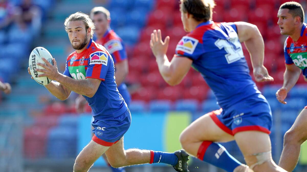 Impressive: Bayden Searle has been given top marks for his performance in the Canterbury Cup. Photo: Newcastle Knights.