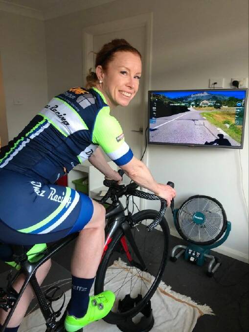 GOOD CAUSE: Simone Grounds and other cyclists around the world have already smashed donation goals for Lifeline Australia. PHOTO: CONTRIBUTED.