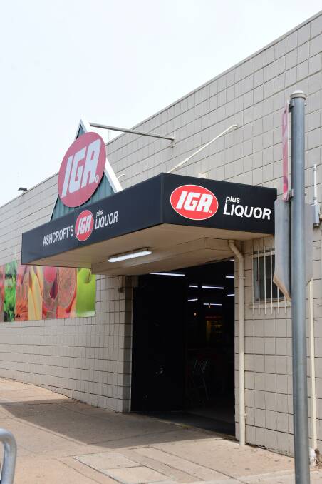 KNOCKED OVER: South Dubbo IGA's doors were removed after damage incurred during the ram-raid. PHOTO: BELINDA SOOLE.