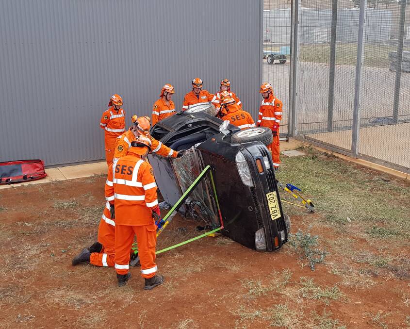 Training: CSNSW Officers undertaking SES training to become volunteers. Photo: Contributed. 