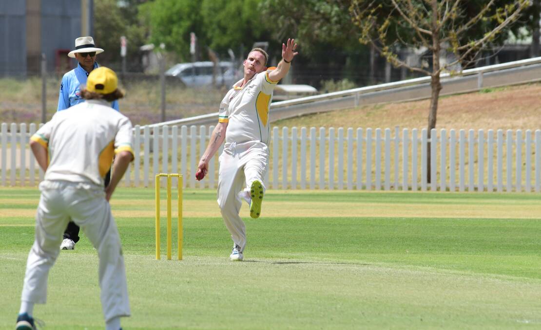 LEADING: Captain Adam Wells took a wicket for the South Dubbo Hornets during the match on Saturday. Photo: Belinda Soole. 
