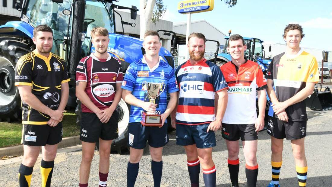 Representatives from the New Holland Agriculture Cup's six clubs in 2018. Picture by Jude Keogh. 