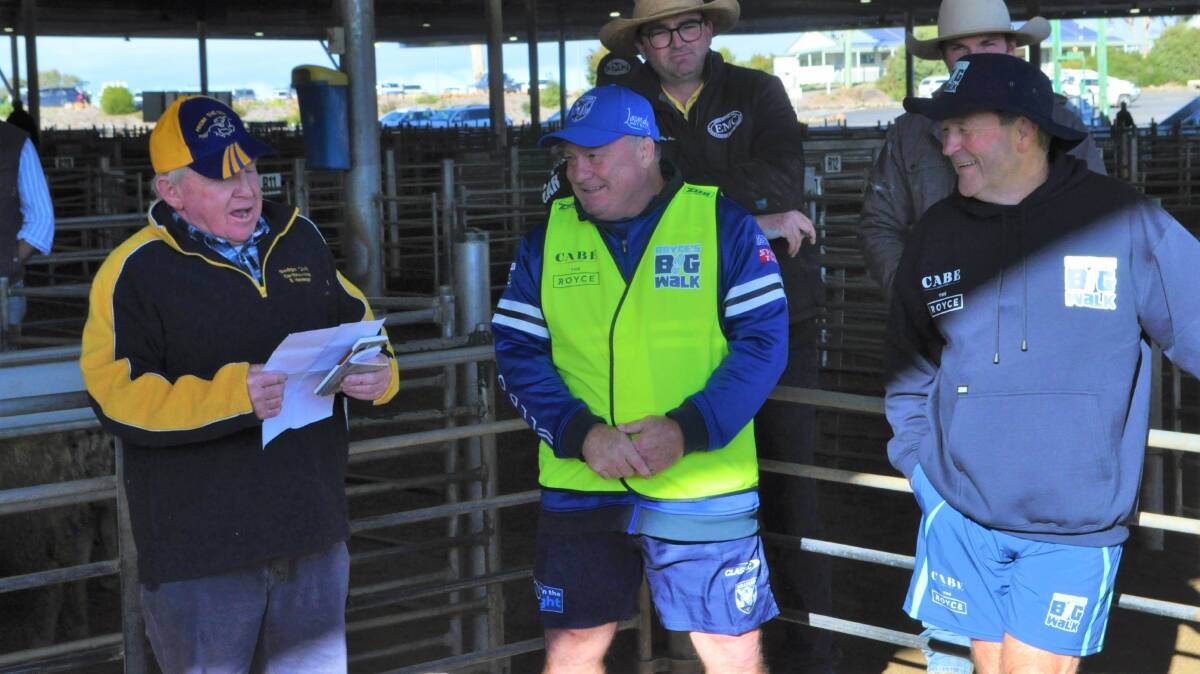 VALUE FOR MONEY: Errol 'Badger' Babbage, Terry Lamb and Royce Simmons at Carcoar. Photo: LACHLAN HARPER