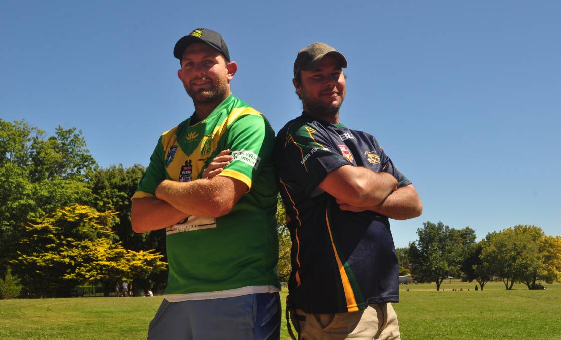 Orange CYMS president Cam Jones and Cabonne Roos committee member Drew Irwin. Picture by Lachlan Harper 