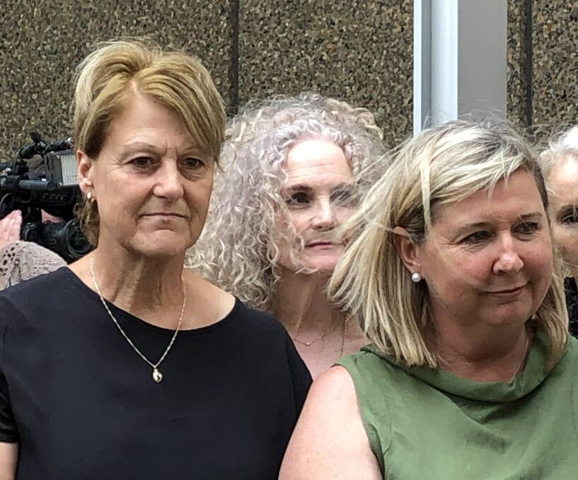 Fighters: Lead claimants in the Johnson & Johnson class action, Diane Dawson (left) and Kathryn Gill outside the Federal Court following Thursday's landmark win. 