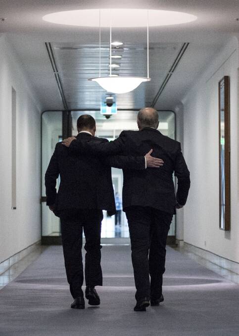Leadership: Scott Morrison and Josh Frydenberg after the leadership spill that left Mr Morrison as Prime Minister.