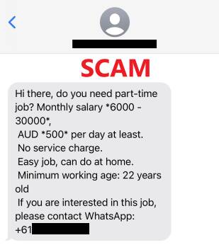 Scamwatch is warning that if a "job opportunity seems too good to be true, it probably is".