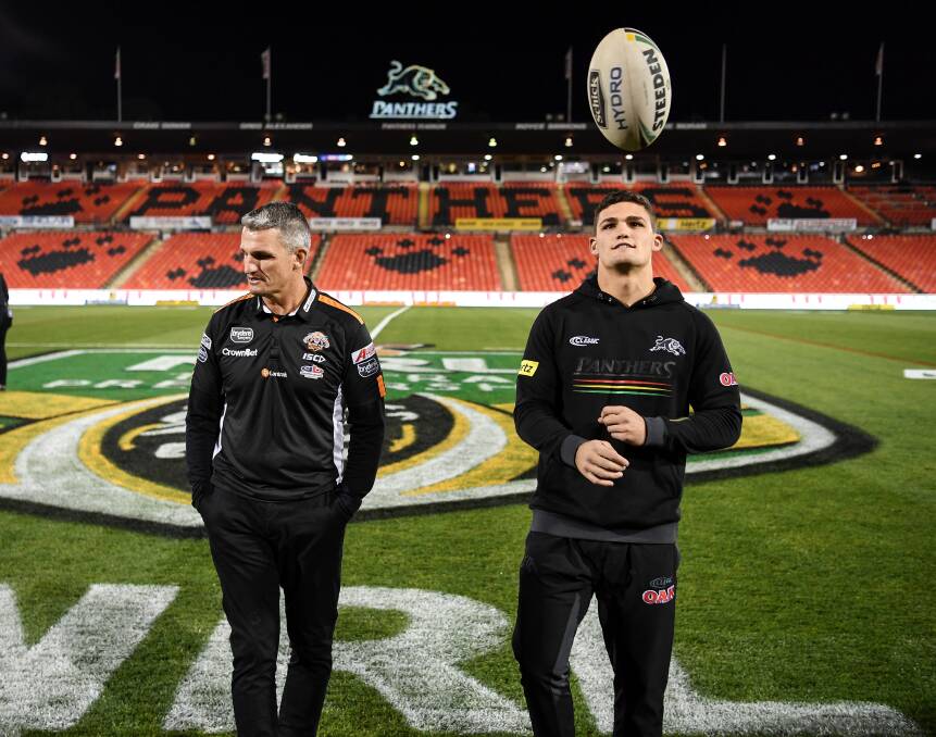 Anthony Griffin's departure from the Panthers could pave the way for father and son to be reunited. Photo: GRANT TROUVILLE/NRL PHOTOS