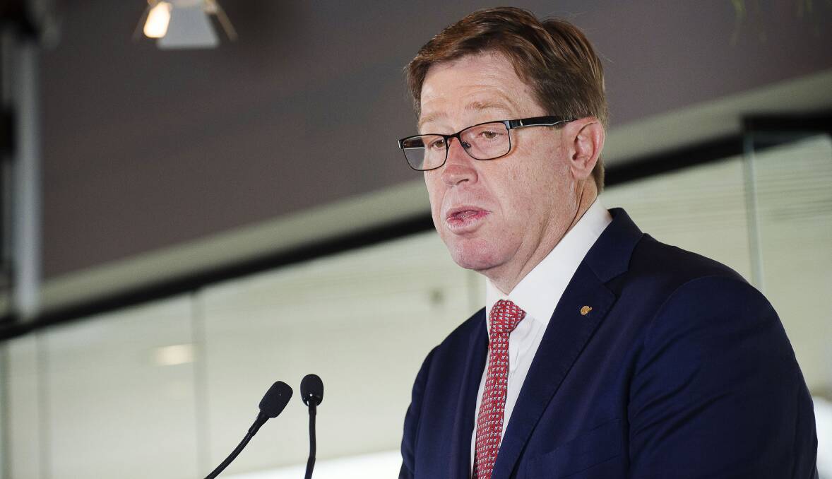 Under fire: Dubbo MP Troy Grant (pictured at Rosehill Gardens while he was deputy premier) has once again copped criticism over council mergers. Photo: GETTY IMAGES