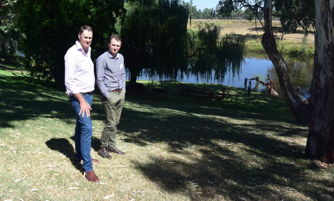 Macquarie River Food and Fibre chairman Michael Egan and executive officer Grant Buckley. Photo: JENNIFER HOAR