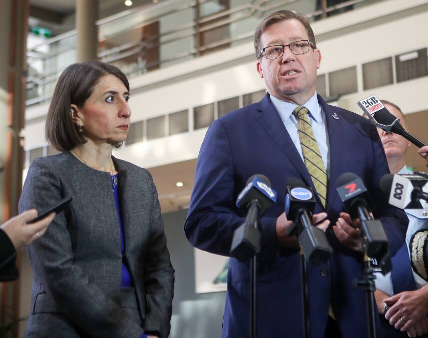 Dubbo MP Troy Grant opposed the Public Health Amendment (Safe Access to Reproductive Health Clinics), while Premier Gladys Berejiklian supported the bill. Photo: ADAM MCLEAN