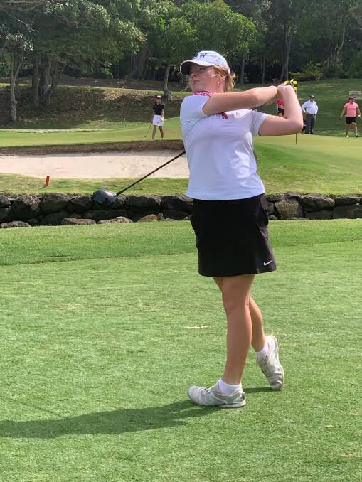 Ella Murray in action during Tuesday's practice round. Photo: SUPPLIED