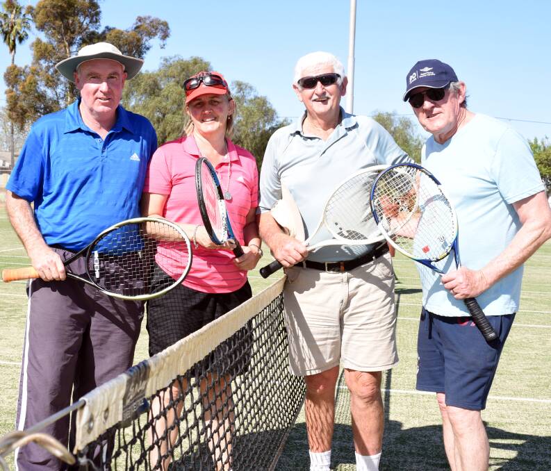GIVING BACK: Mick McDonagh, Kathryn Granger, Paul Roe and Brian Gibbons at the recent charity day. Photo: BELINDA SOOLE