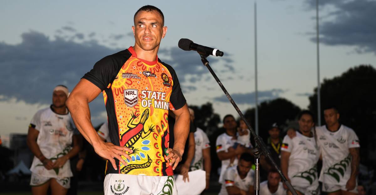 Middleton's experience extends to captaining the First Nations Goannas at the Festival of Indigenous Rugby League earlier this year. Photo: NRL PHOTOS
[click/tap photo to read the story]