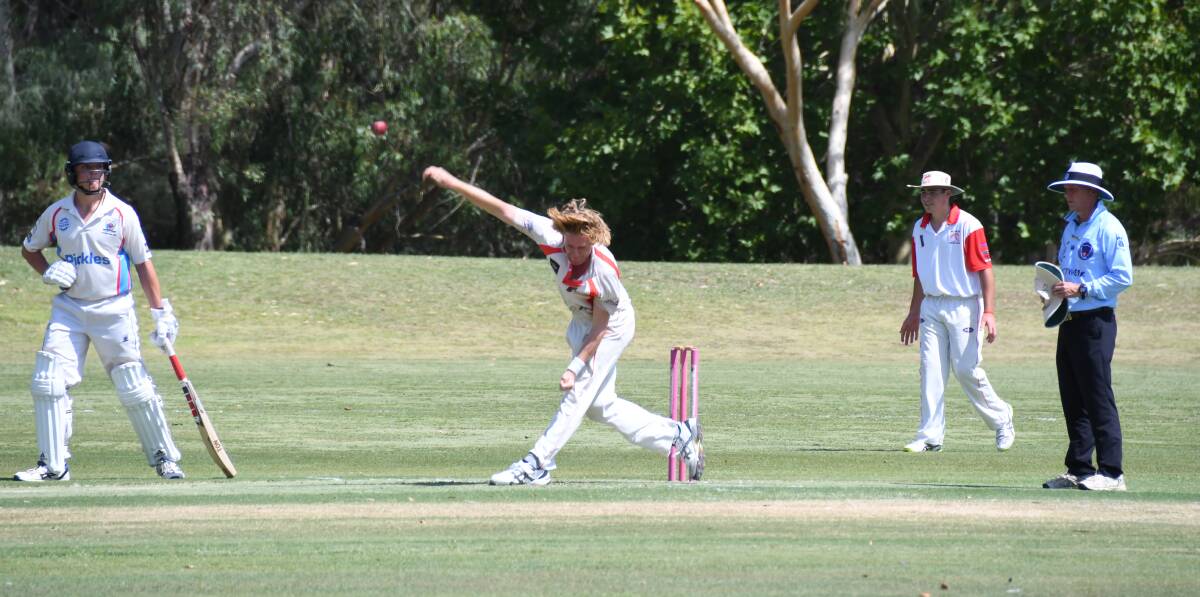 YOUNG GUN: Captain Mat Skinner is hoping for a big game from opening bowler Tom Atlee on Sunday. Photo: AMY MCINTYRE