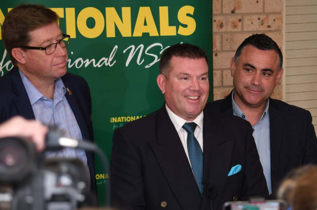 NSW Nationals leader John Barilaro's job is safe, from Dugald Saunders at least!