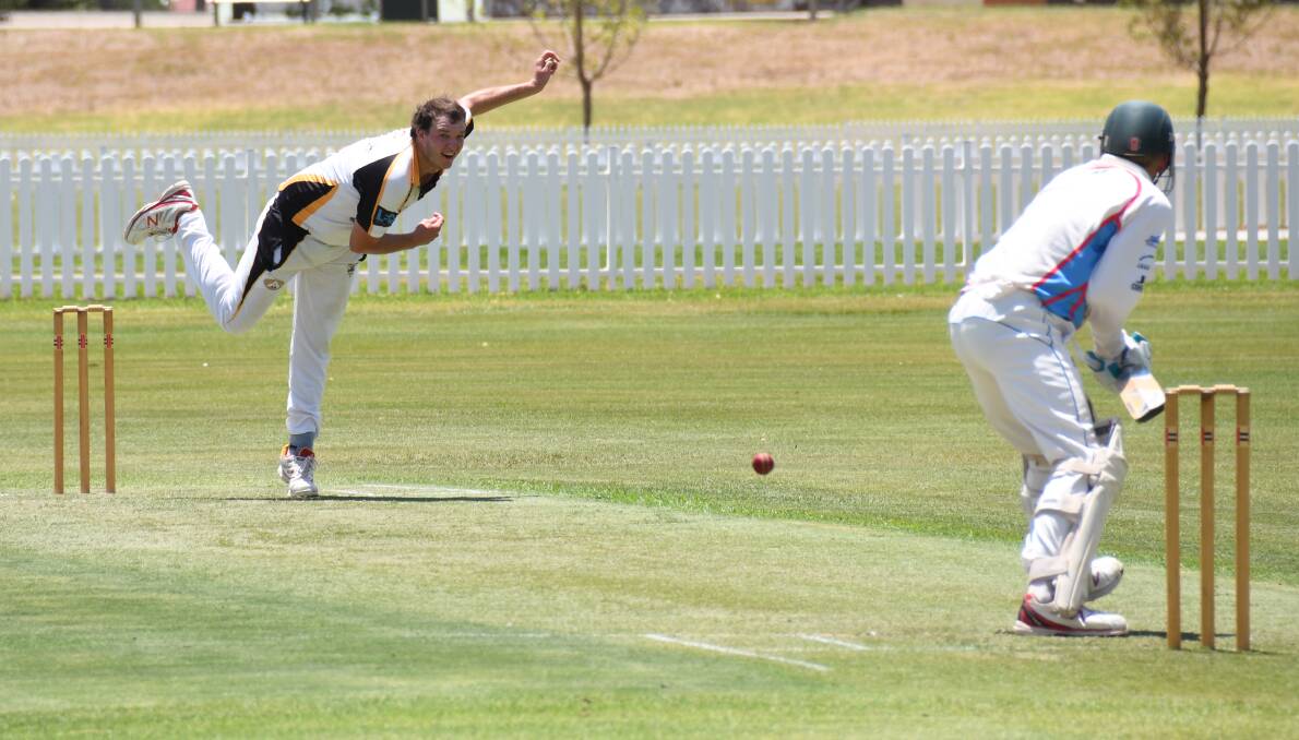 LEADING BY EXAMPLE: Newtown skipper Mat Skinner claimed 4-17 in Saturday's win over Rugby at Victoria Park No 2 Oval.