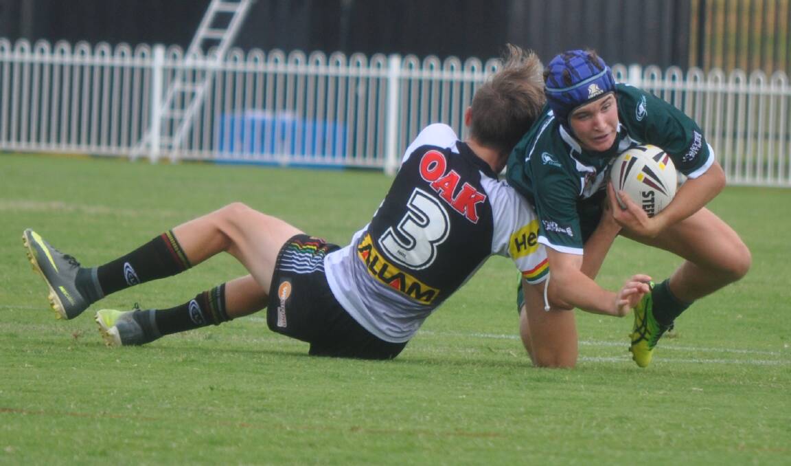 GOING AGAIN: Dubbo's Noah Ryan, pictured during the Rams' 2018 championship-winning Andrew Johns Cup campaign, scored in Sunday's trial against the Central Coast Roosters. Photo: NICK McGRATH