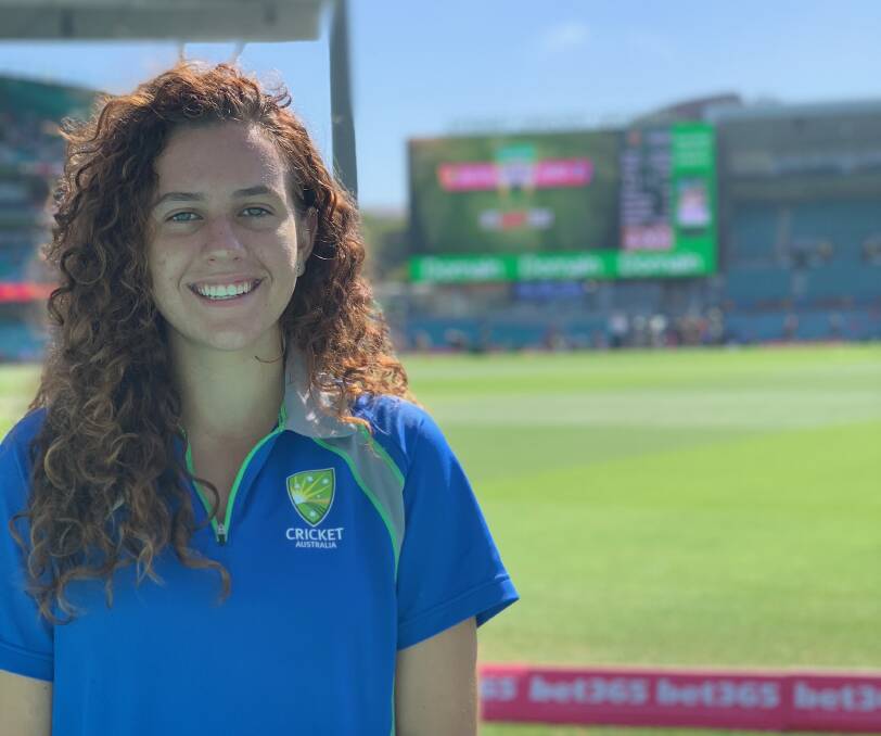 GRAND STAGE: Emma Hughes has relished the chance to watch the Australian Test team in action at the Sydney Cricket Ground this week. Photo: SUPPLIED