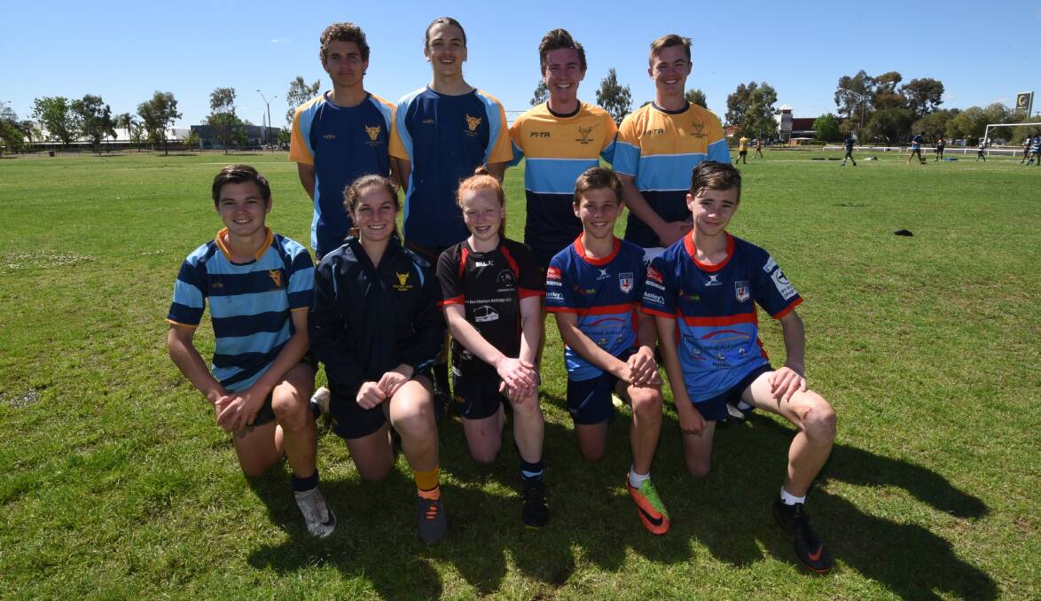 Team Unity: A group of Junior Rugby Union players at their final hit-out before competing at the NSW Junior Rugby Sevens Championship. Photo: Amy McIntyre.