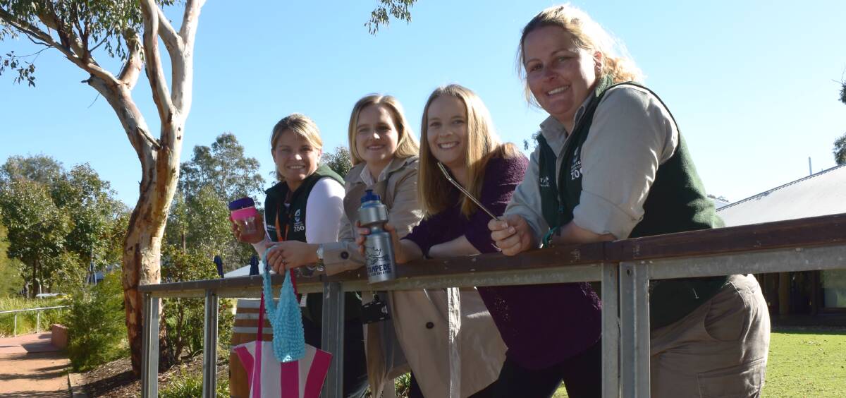 SWAP IT: Mandy Quayle, Joanne Fitzgerald, Jennifer Hoar and Karen James have all committed to using less single-use plastic this July. Photo: FAYE WHEELER