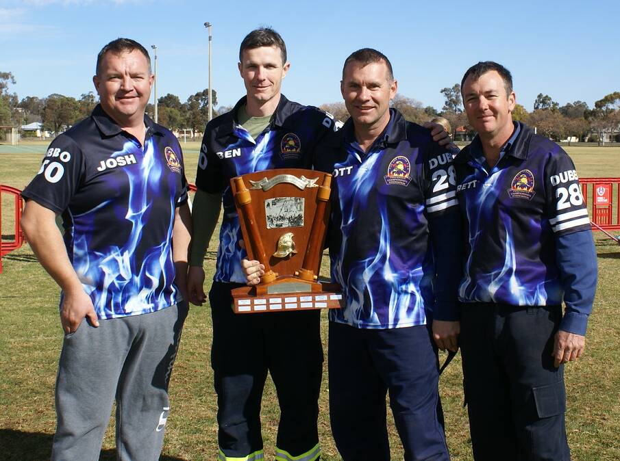 Joshua Loxley, Ben Moore, Scott Drady and Brett Smyth with their Zone trophy. Photo: SUPPLIED