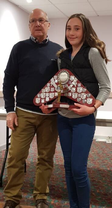 Gus Dawson with Percy Dawson Memorial trophy winner Isabelle Russell. Photo: SUPPLIED