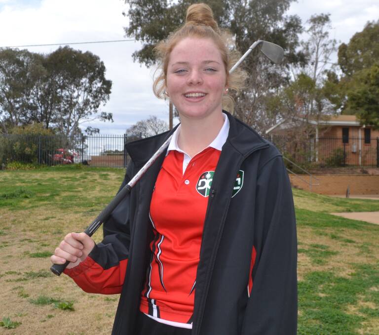 STAR ON THE RISE: Dubbo College Senior campus year 7 student Ella Murray hopes to play when Dubbo hosts the NSW Women's Open in 2020. Photo: JENNIFER HOAR