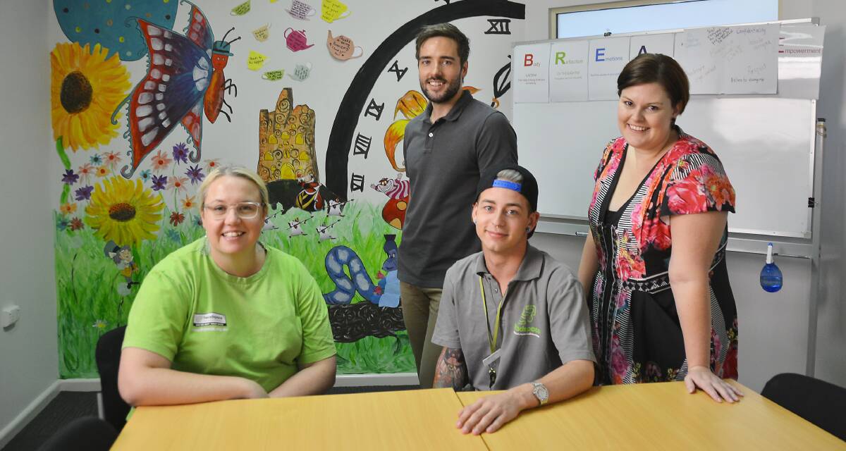 SAYING NO: headspace Dubbo's Paul Rich, Melissa Medway, Ann-Maree Hartley and Nic Steepe. Photo: BELINDA SOOLE