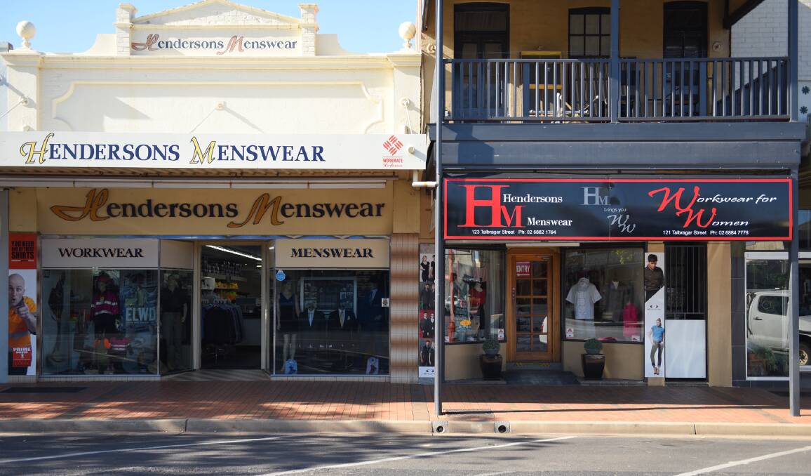 Local Icon: Henderson Menswear has been around for over a century: Photo: Supplied.