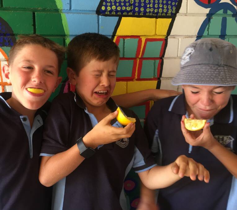 Bright Faces: It's not all about hard work and study at Trangie Central School, there is plenty of time for fun and games as well. Photo: Supplied.