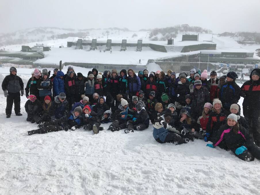 School's out: Year 6 took the time to get out of the classroom and enjoy some colder weather, visiting the snow and having a ball. Photo: Supplied.