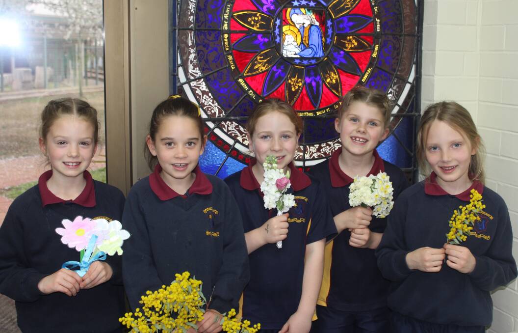 Celebrations: The students all got to take part in Mary's Birthday Liturgy, led by Kinder. Photo: Supplied.