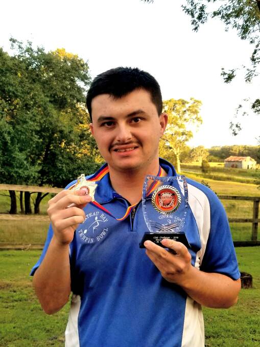 Knocking them down: Talented ten pin bowler, Jamie Wall, continues to bring home the trophies with some top performances. Photo: Challenge Community Services.