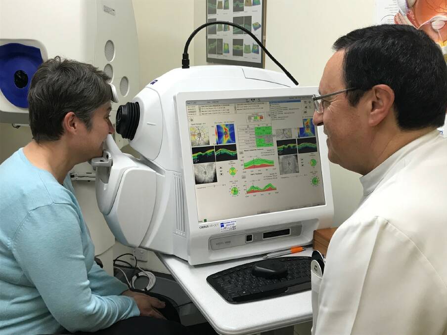 GETTING ON THE FRONT FOOT: Alek and Max from Max Astri Optometrists advise the best way to detect glaucoma is to get your eyes examined early which will assist in management of the disease. Photo: Supplied.