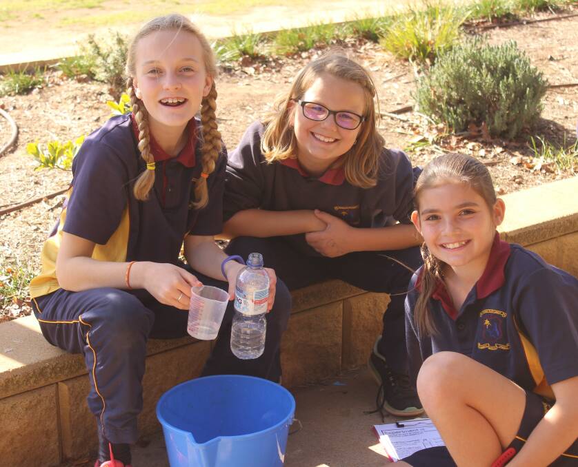 Out and about: The girls from Year 5 STEM classes enjoyed learning outside the classroom. Photo: Supplied.