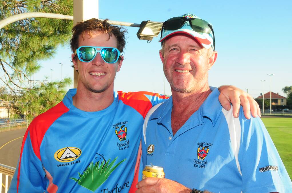 Dan Horrocks celebrates with dad Al after Rugby s Whitney Cup win.  
Photos: Kathryn O'Sullivan
