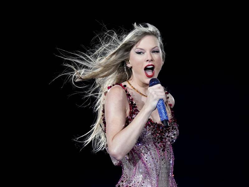 Taylor Swift postponed concerts in South America after a fan died in the excessive heat. (AP PHOTO)