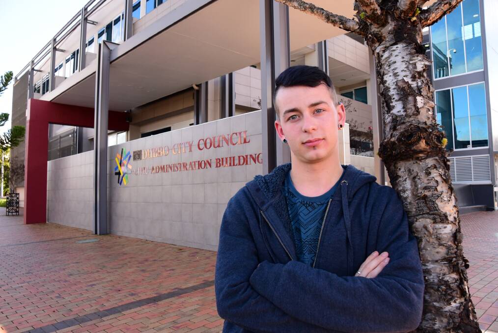 Nicholas Steepe (pictured) is asking the community to help make Dubbo City Council aware of its "social exclusion" of Lesbian, Gay, Bisexual, Transgender and Intersex (LGBTI) people. Photo: BELINDA SOOLE