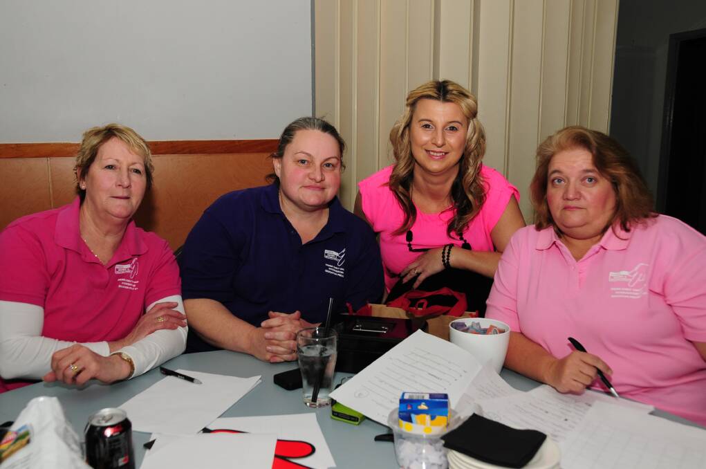 FAR LEFT: Coles staff Kerry Cale, Katherine Thorne, Julie McDougall and Sharon Cusack.