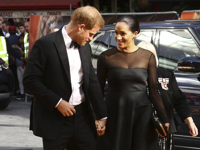 Prince Harry and Meghan have joined the stars at the European premiere of The Lion King in London.