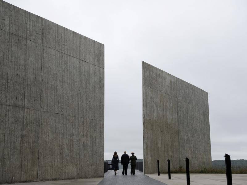 The Trumps visit the September 11th Flight 93 memorial on the 17th anniversary of the attacks.
