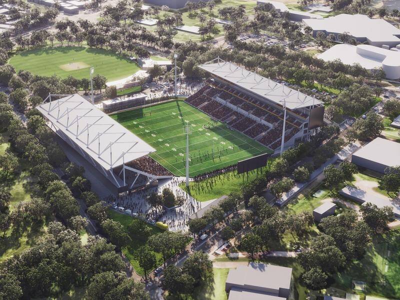 Draft plans for a new $309 million Penrith Stadium have been unveiled. (HANDOUT/INFRASTRUCTURE NSW)
